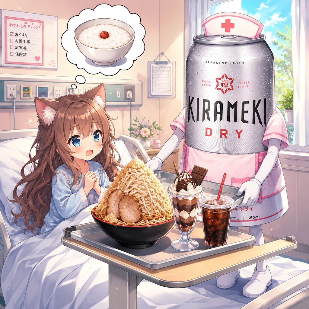 入院している小さな女の子
