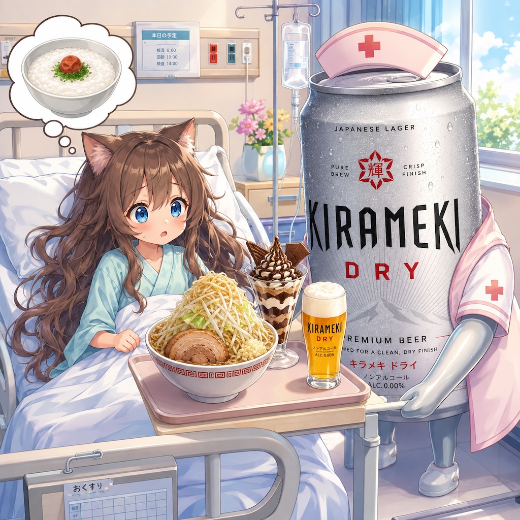 入院している小さな女の子