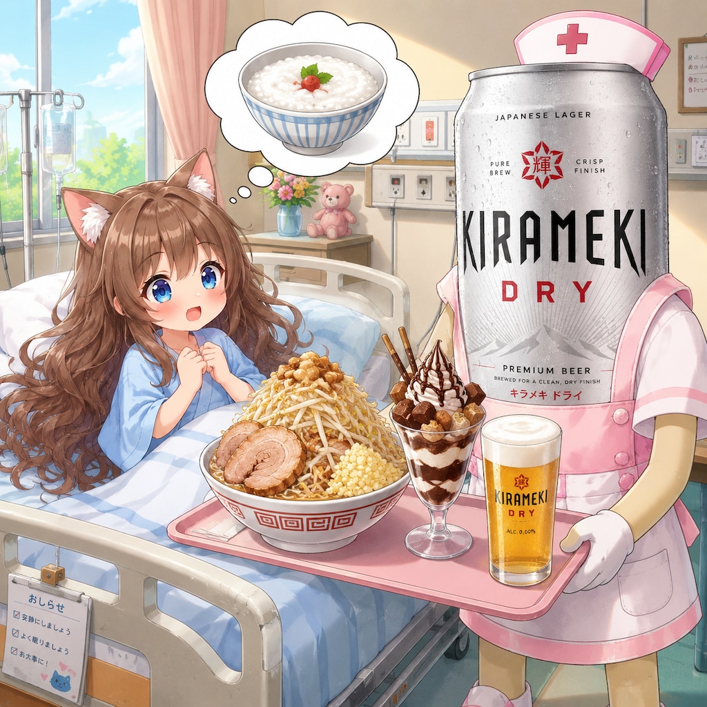 入院している小さな女の子