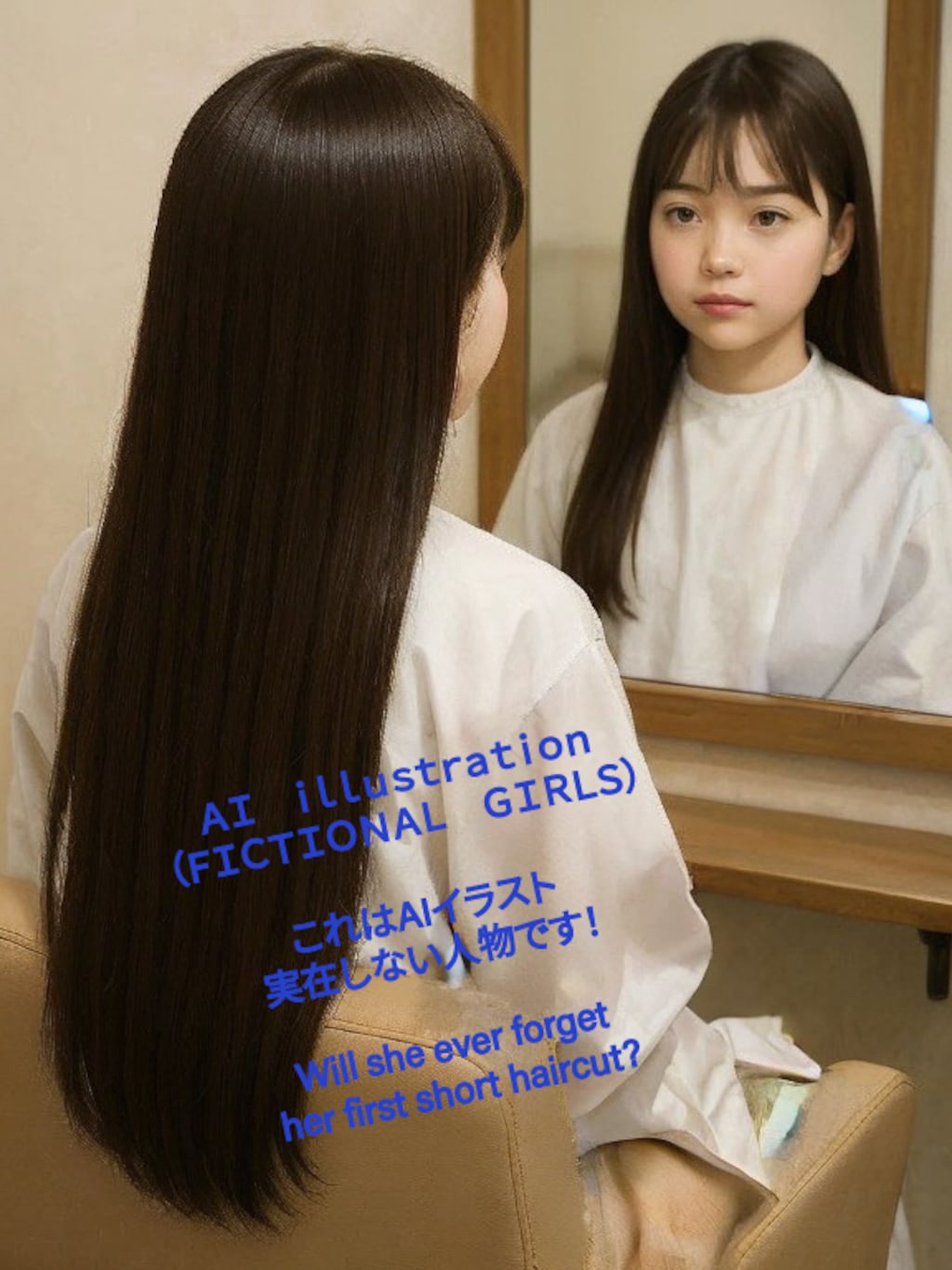 “初めてのバッサリ”を前に…長い髪の自分を見つめて