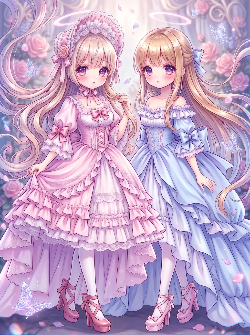 薔薇舞う優雅な双華