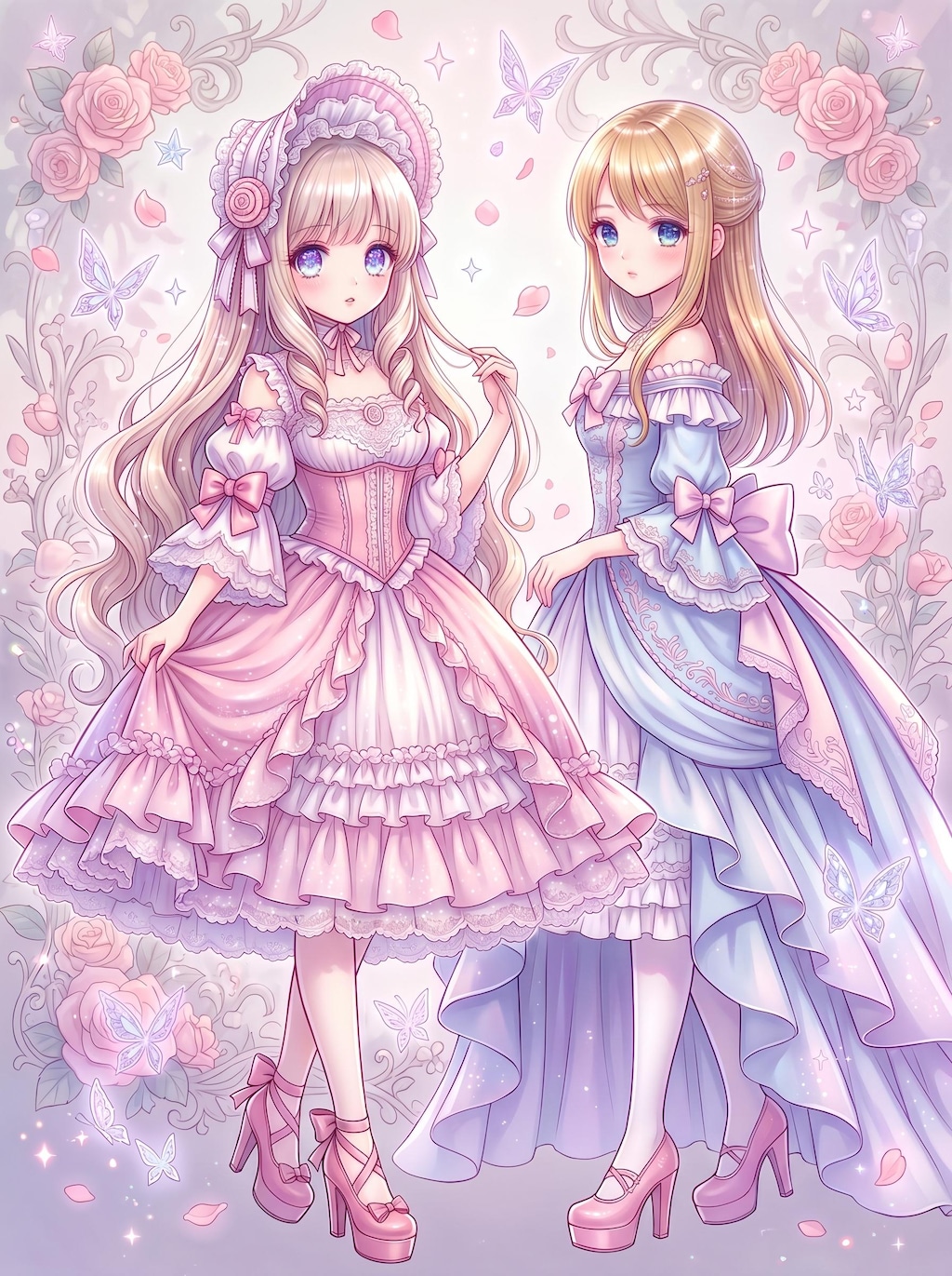 薔薇舞う優雅な双華