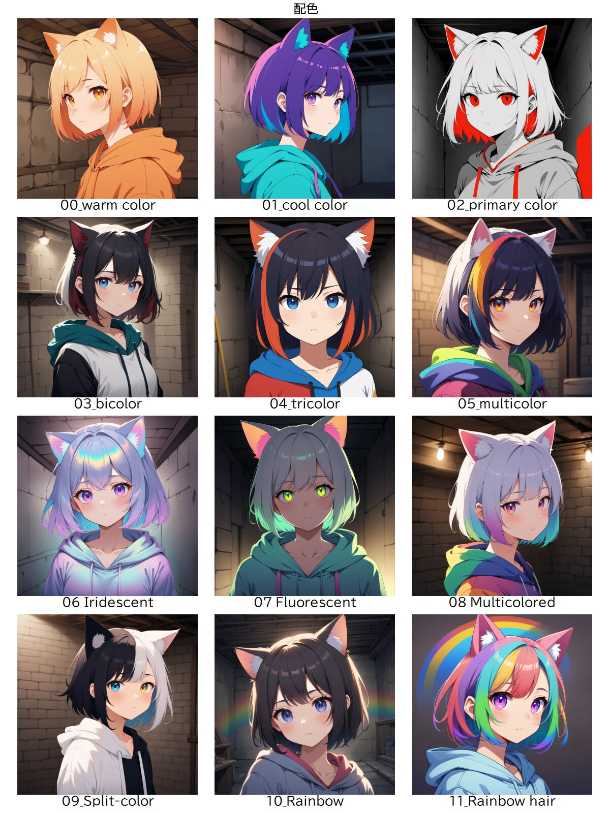 配色、コントラスト、ローキー・ハイキー、アートスタイル | の人気AIイラスト・グラビア