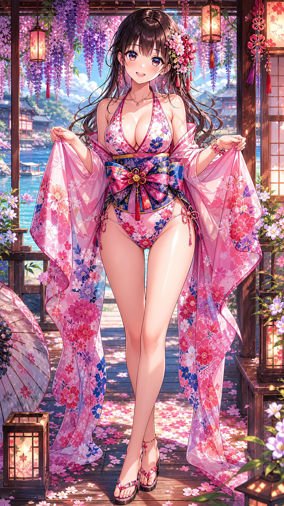 浴衣水着
