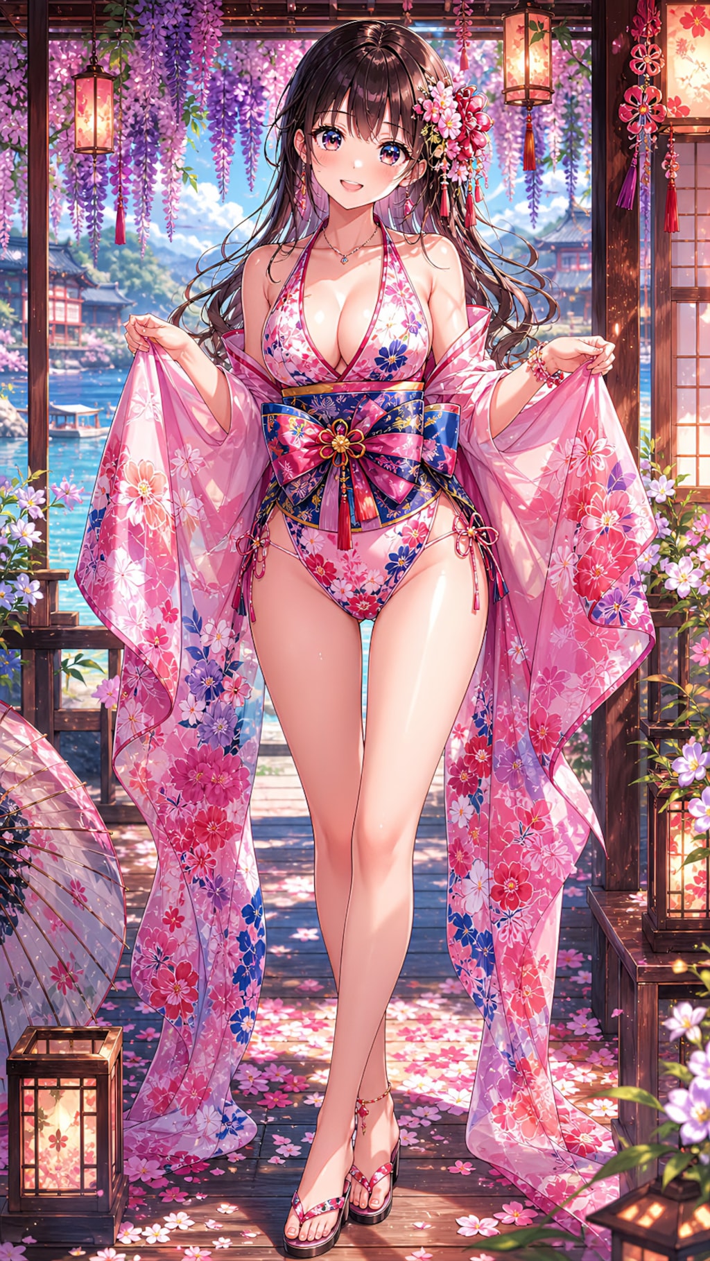 浴衣水着
