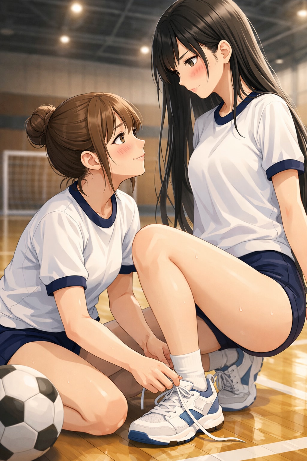 靴紐、解けているよ。（昼のリクリエーション）