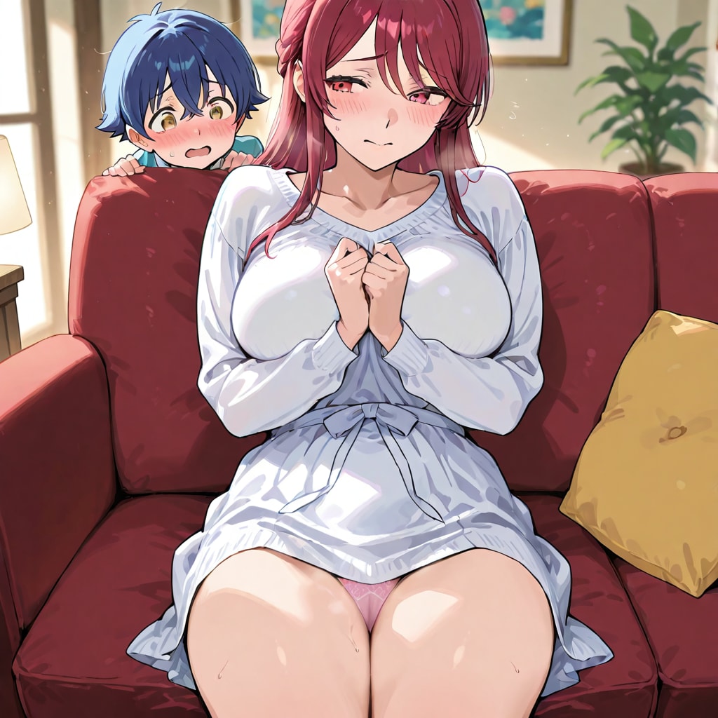 お互いに意識する母と息子