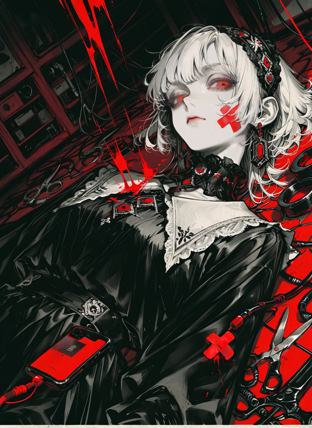 滲む罰点の色 鋏は錆び付いていた | の人気AIイラスト・グラビア