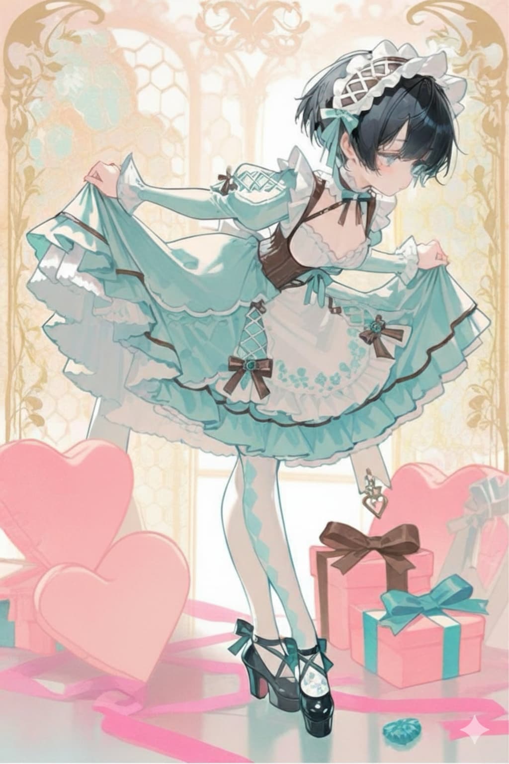 <本田ちゃん>チョコミントロリータドレス