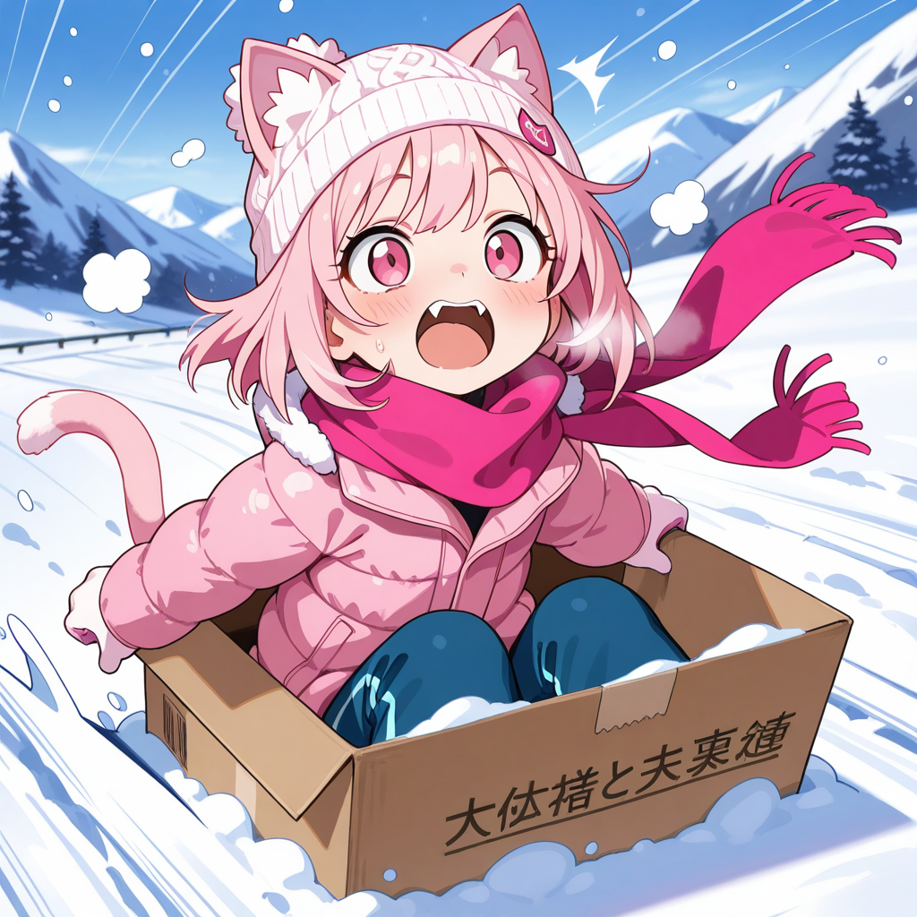 ねこちゃん、いつも寒い役ばかりでごめ・・・・ん？どこへ行った？？？😅