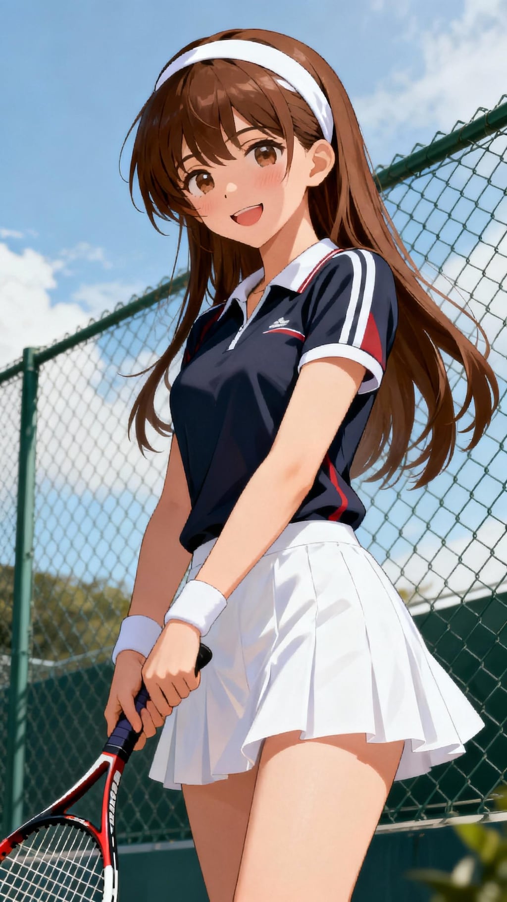 お嬢さんのテニス