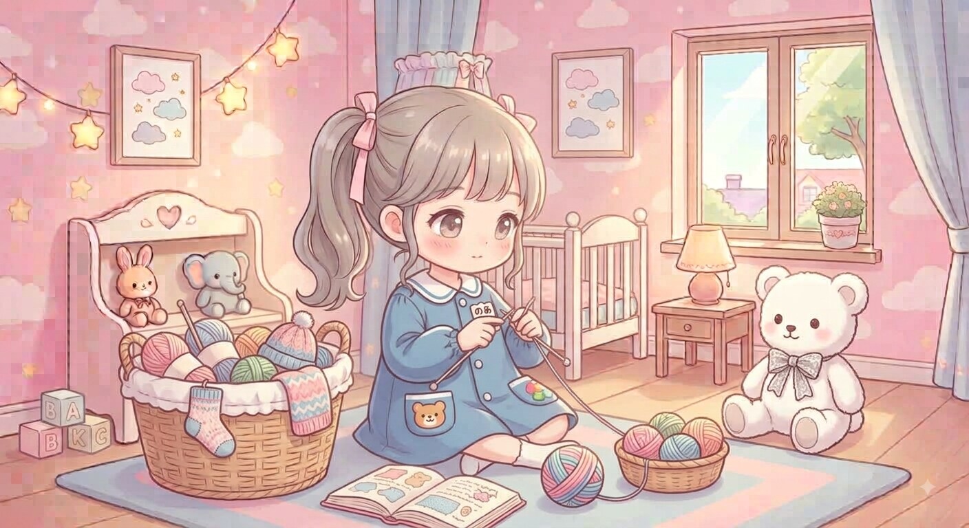 編み物をするノアちゃん | の人気AIイラスト・グラビア