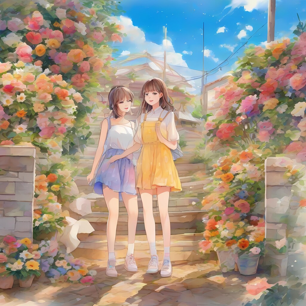 💓【1/2】パステルカラーの花畑