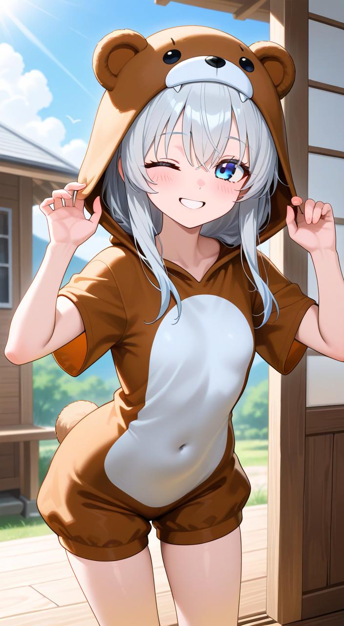 8/11くまさんパジャマでおはよー