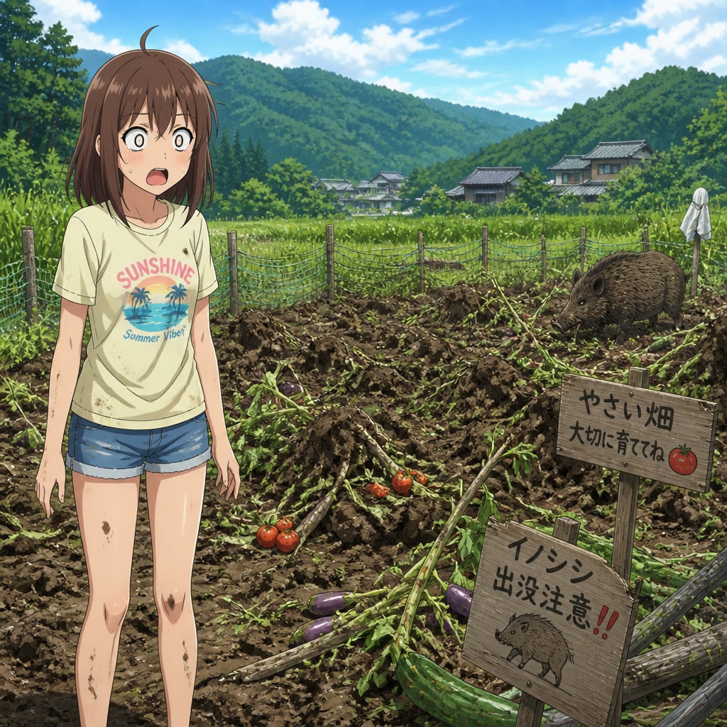 夏のイノシシ被害 | の人気AIイラスト・グラビア