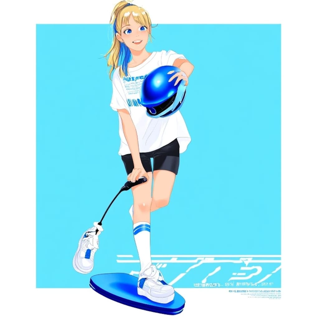 キックボード少女　３