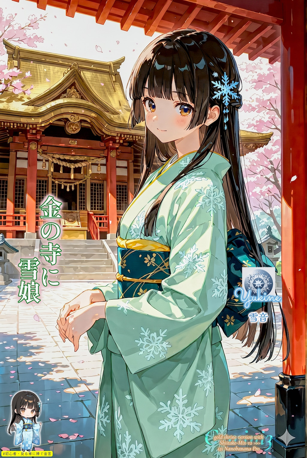 金の寺に雪娘【金言企画】