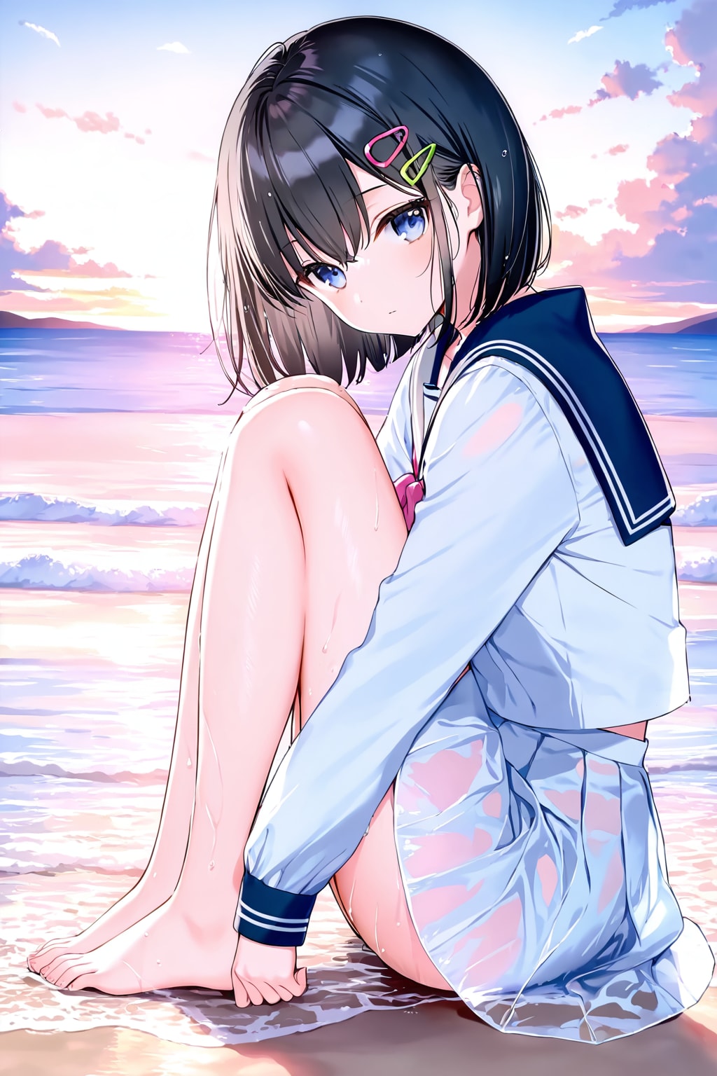 セーラー服と砂浜(LILAC)(21)