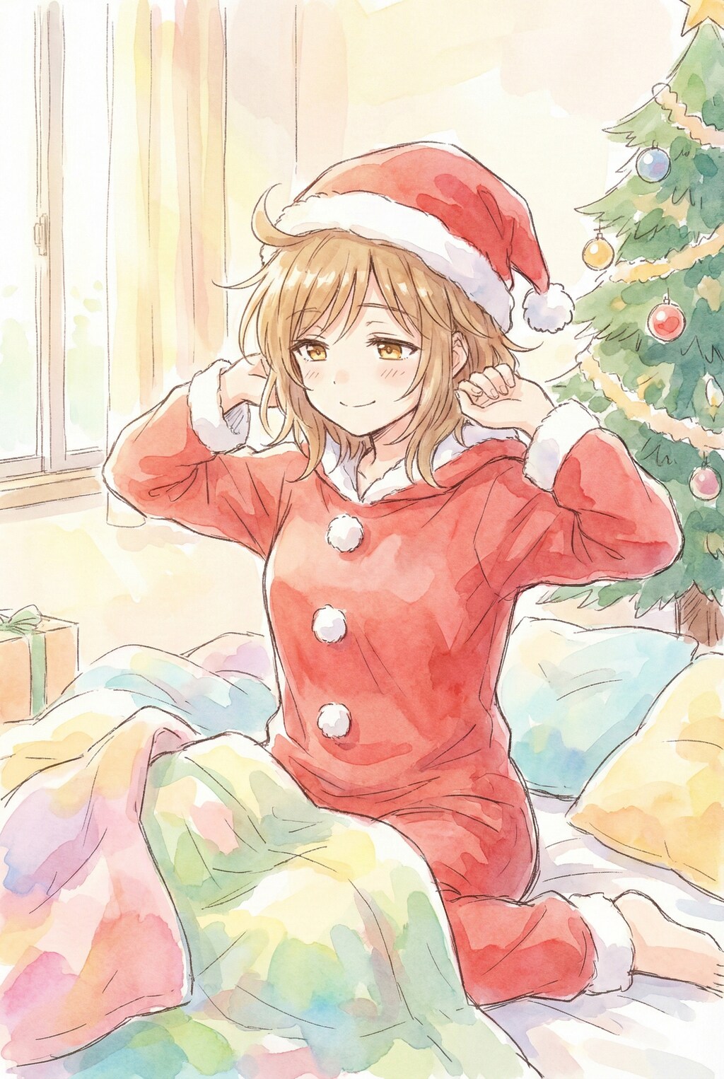 寝起きの姉妹🐰🐼