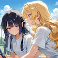 ホテルの庭でテニス🎾 2枚目