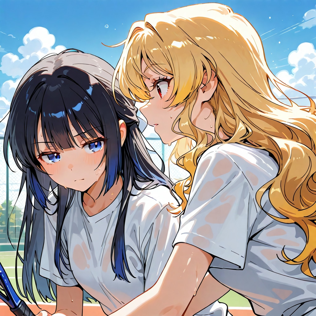 ホテルの庭でテニス🎾