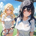 ホテルの庭でテニス🎾 3枚目