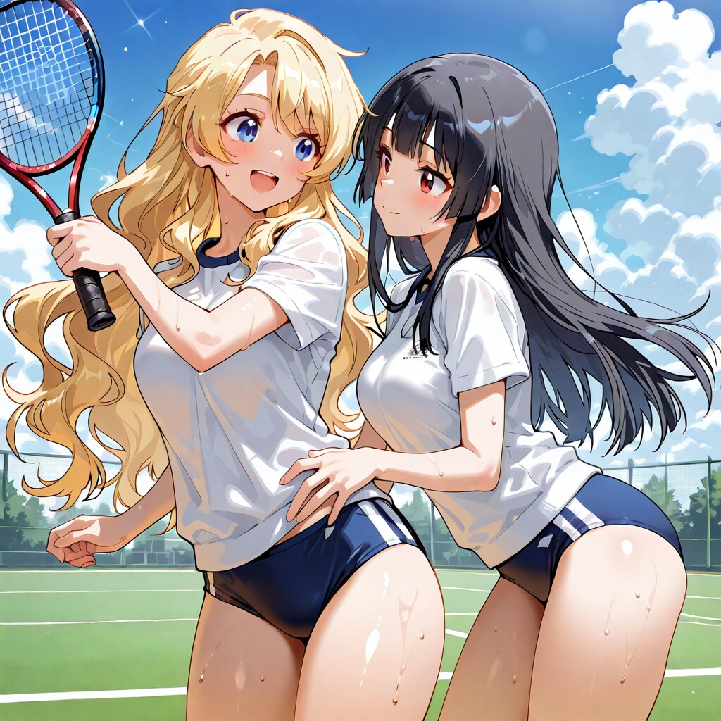 ホテルの庭でテニス🎾