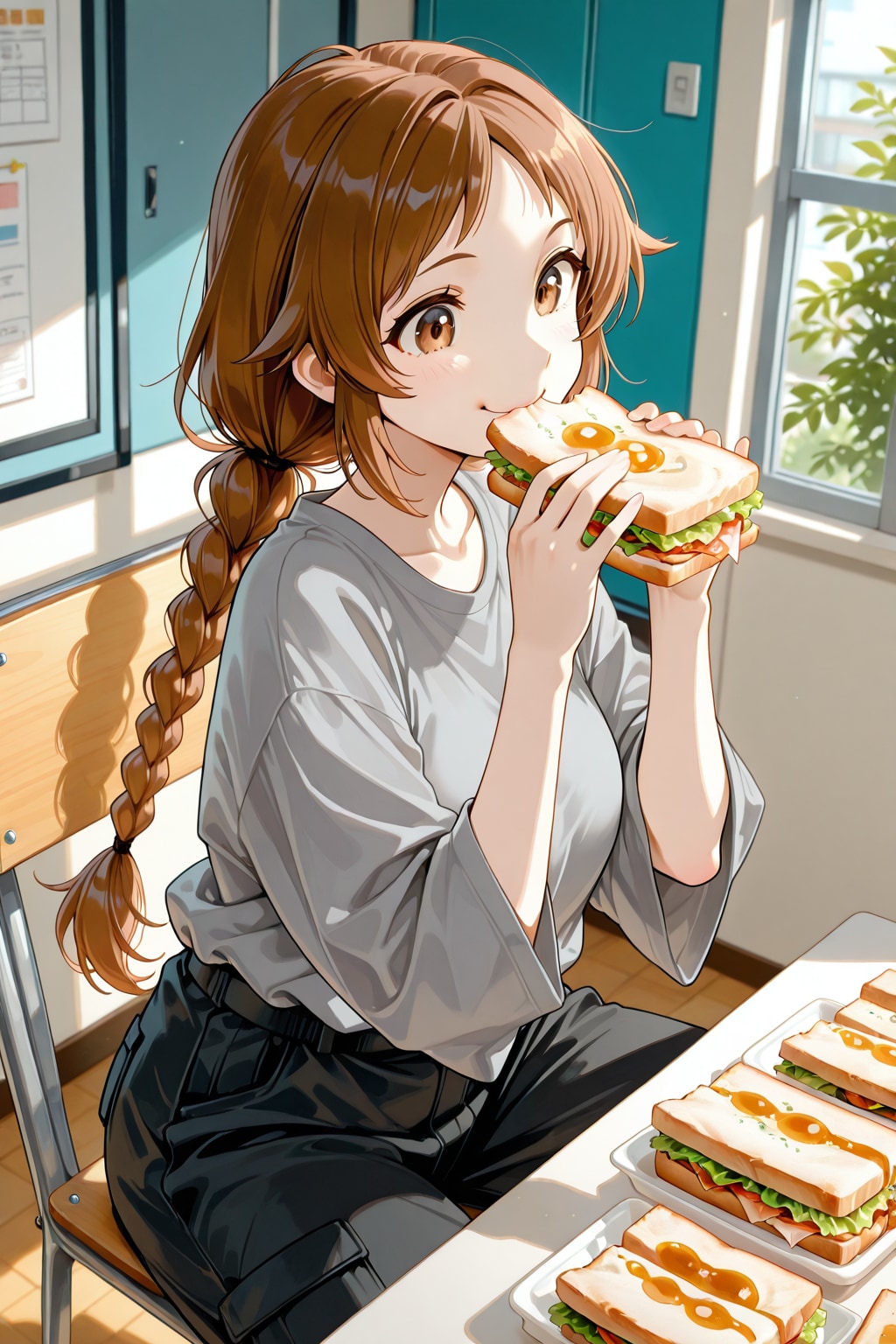 お昼はサンドイッチ