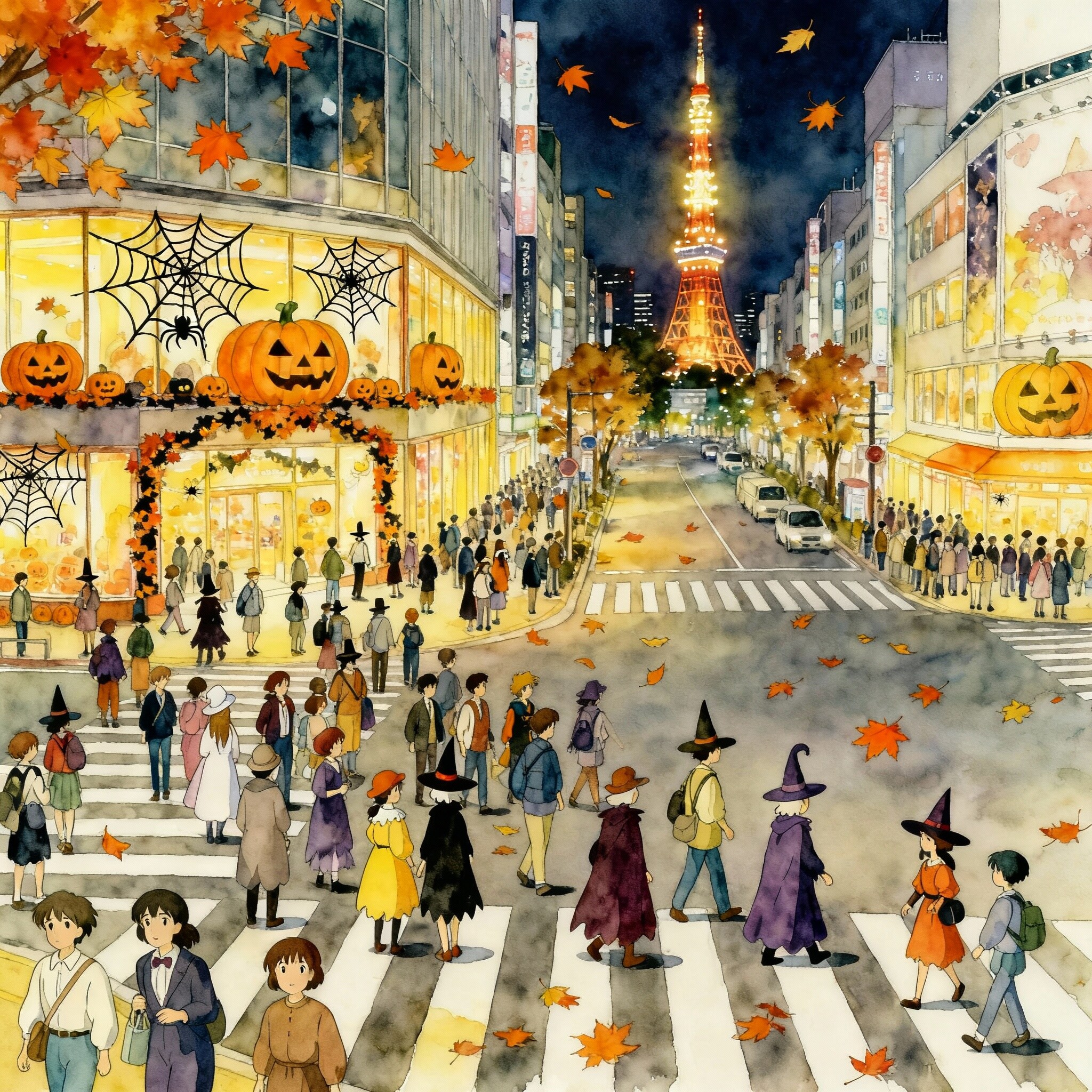 ジブリの渋谷のハロウィン | の人気AIイラスト・グラビア