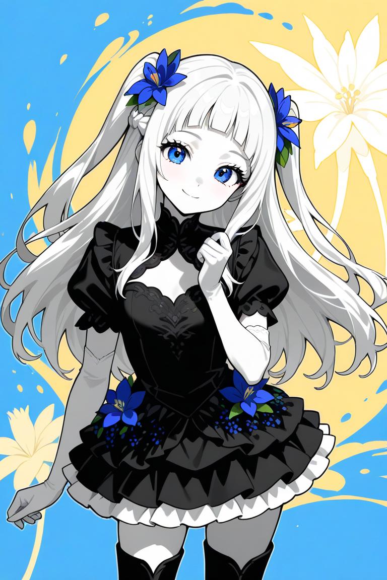 花ドレス(ヒヤシンス) | の人気AIイラスト・グラビア