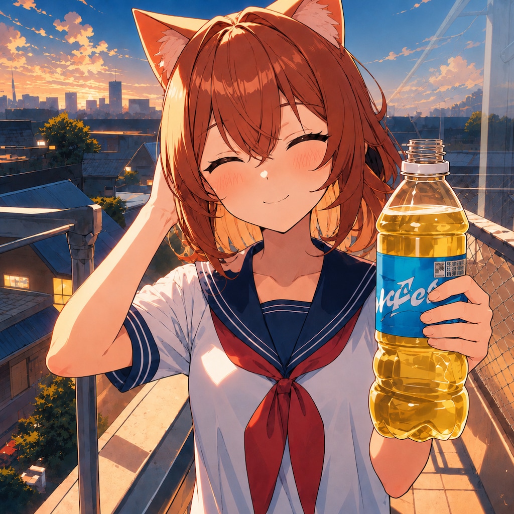 夕暮れに、飲む？