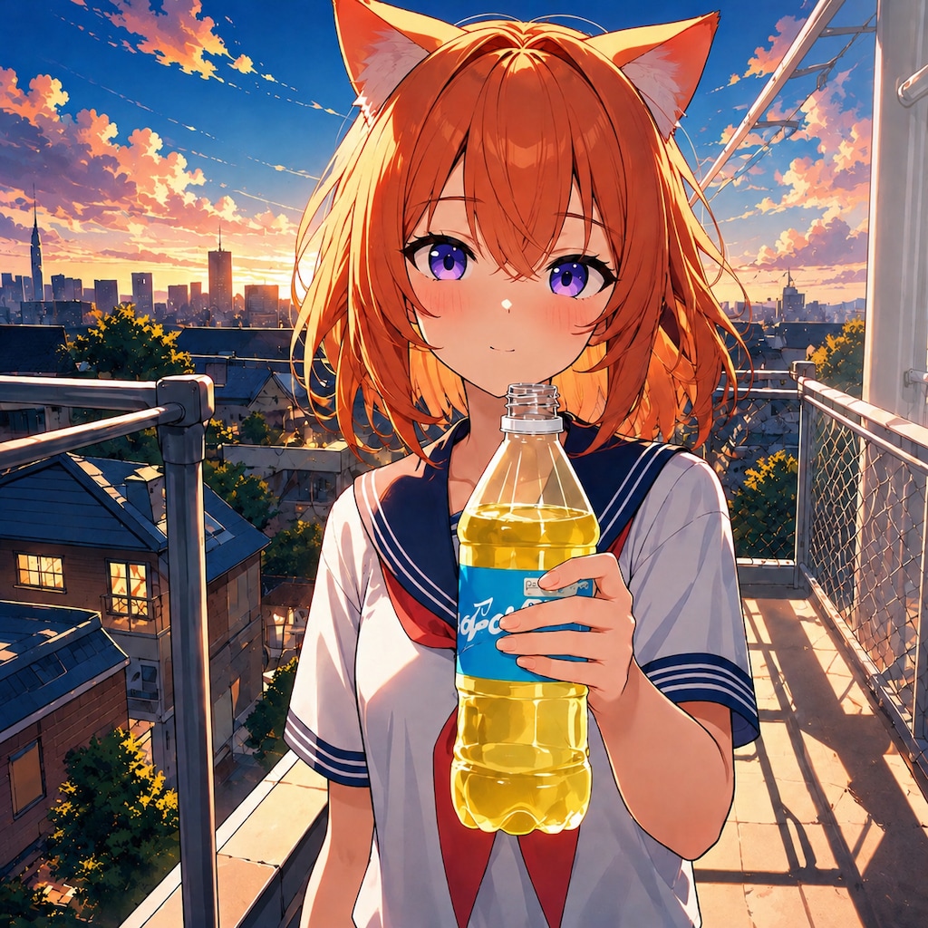 夕暮れに、飲む？