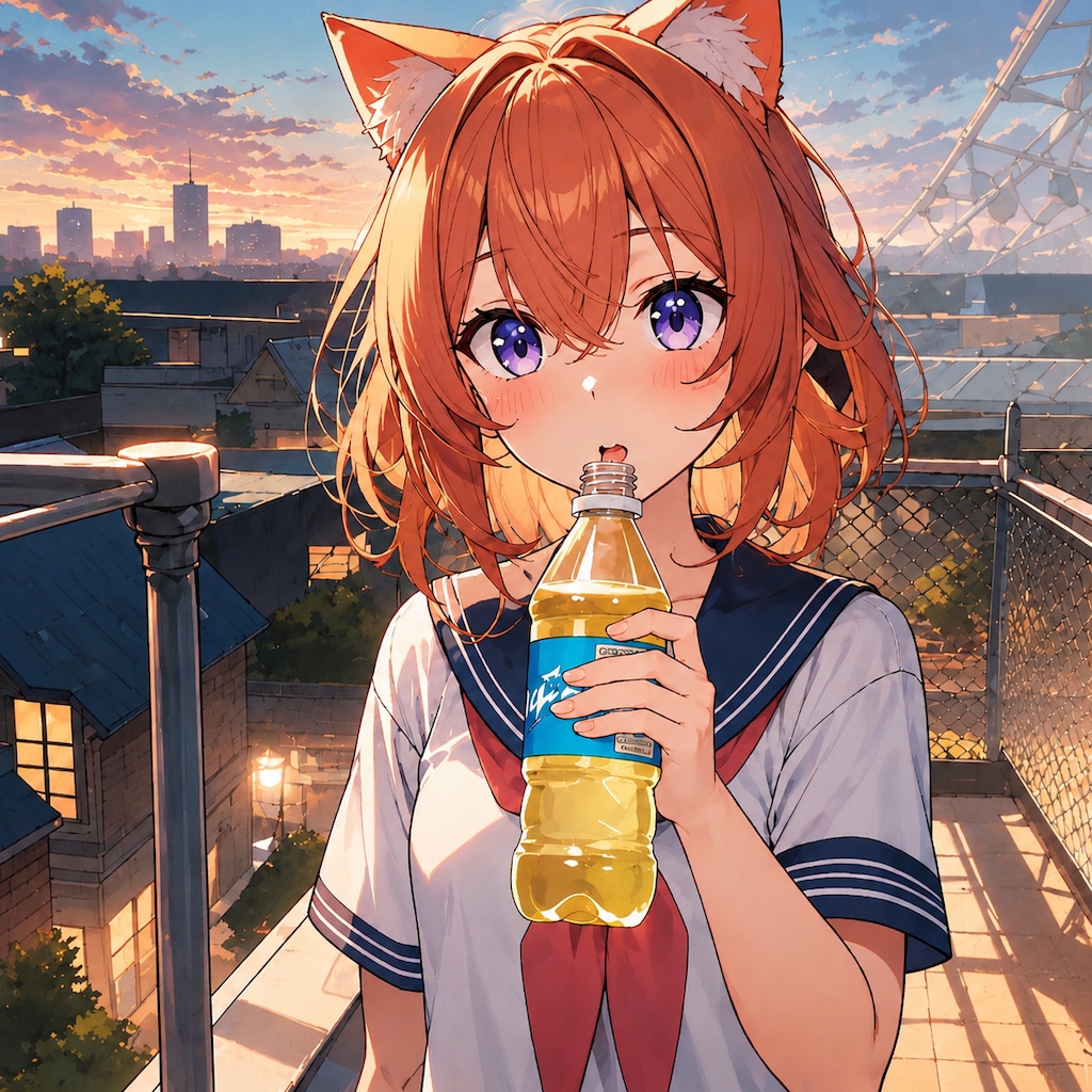 夕暮れに、飲む？