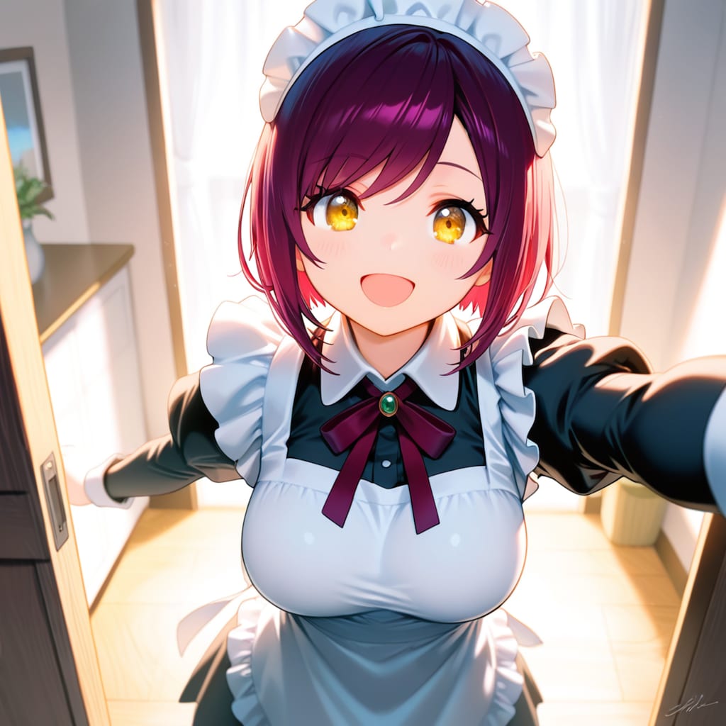 おはようございます（挨拶メイドの芽衣ちゃん）