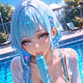 プールでアイスキャンディー 2枚目