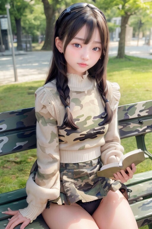 公園で読書ちゃん その2