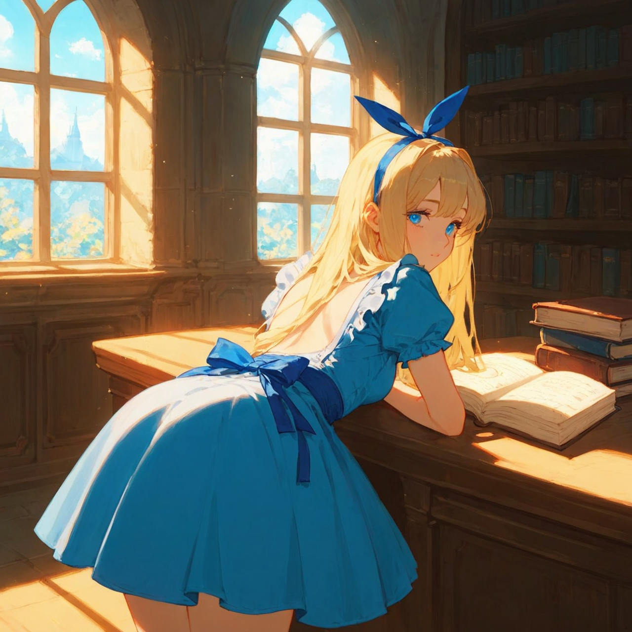 図書館の少女