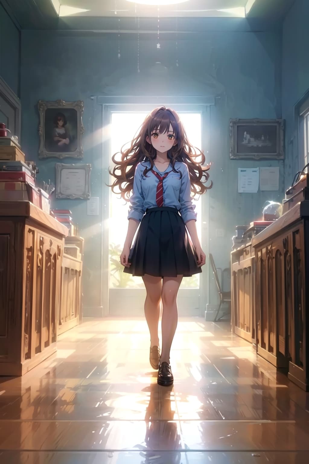 博物館の研究室を歩く彼女 | の人気AIイラスト・グラビア