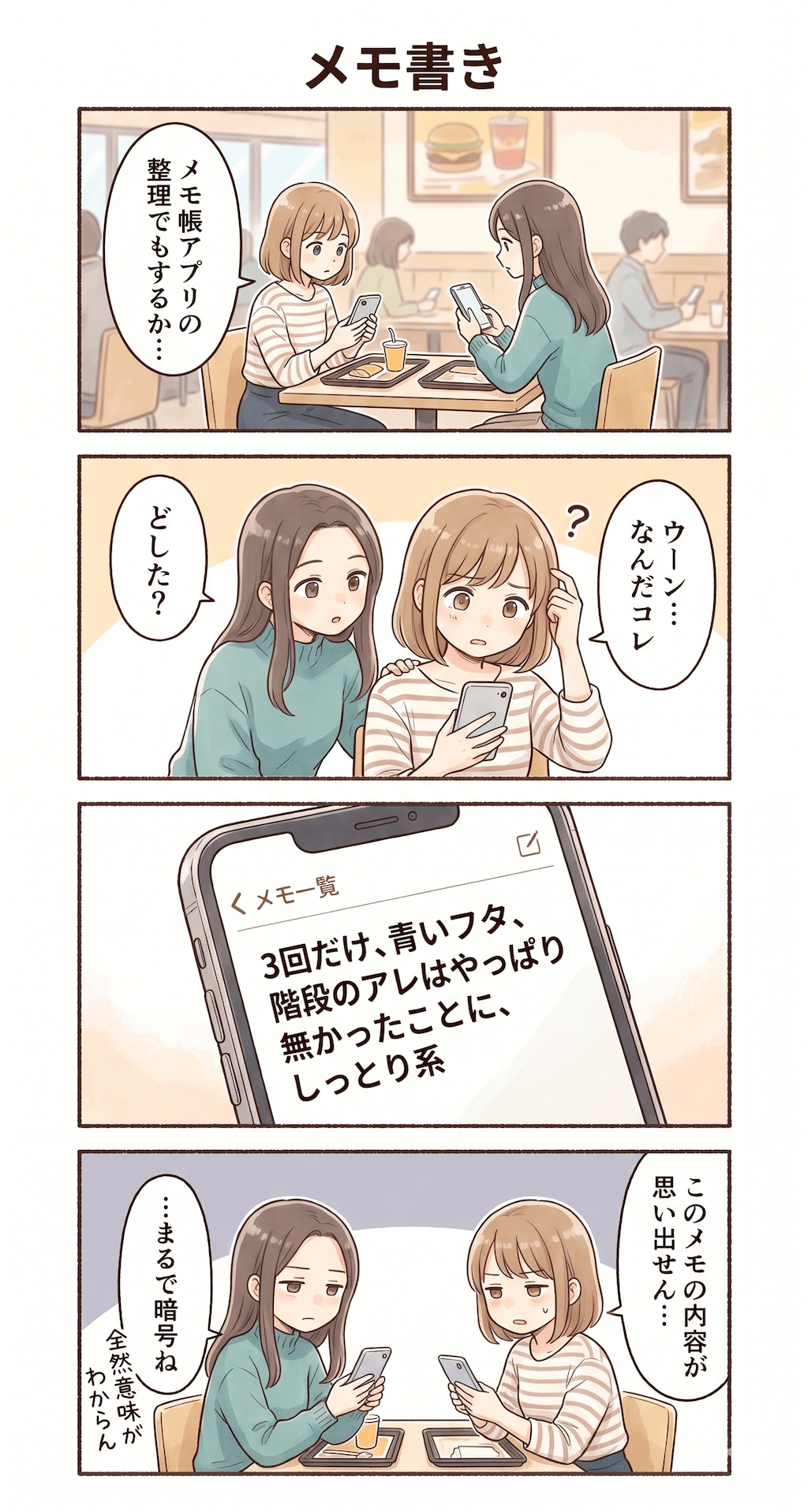 #44 ゆる日常4コマ「メモ書き」