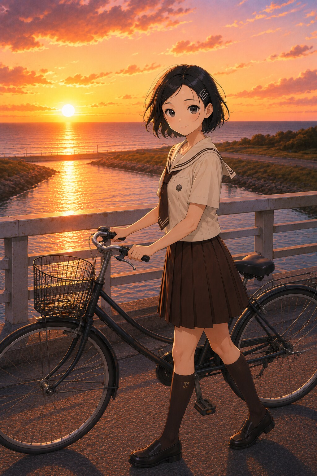 架空制服女子２４　真央ちゃん | の人気AIイラスト・グラビア