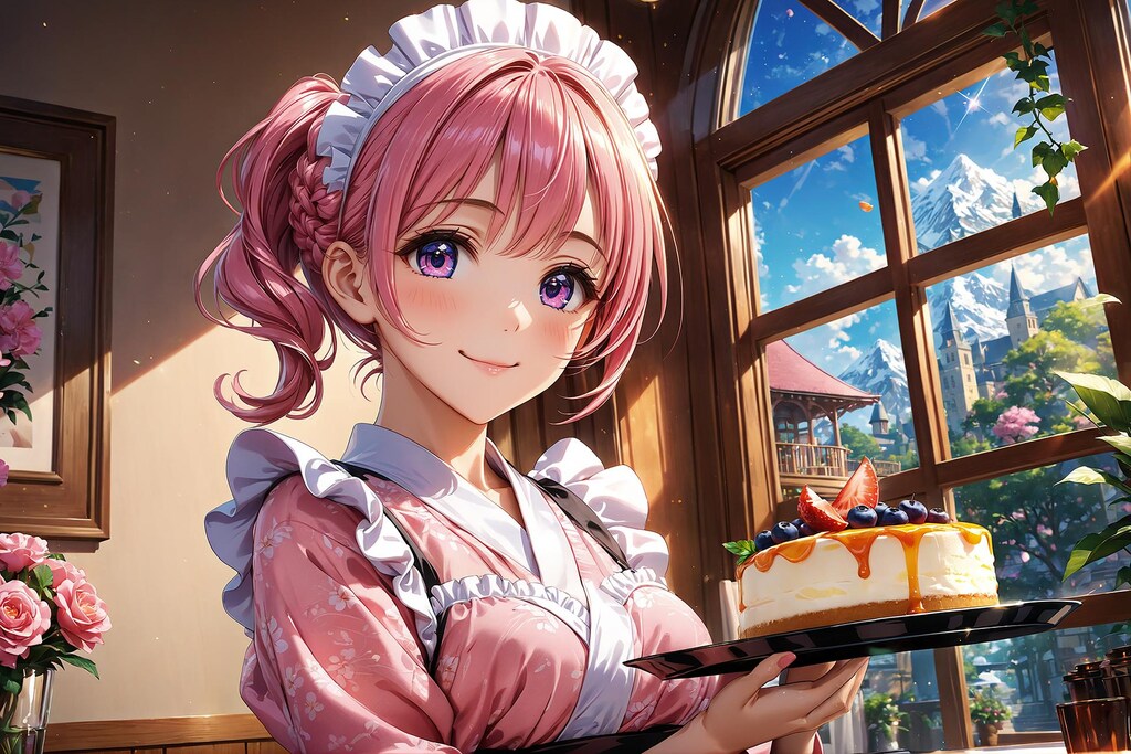 和風メイド ウェイトレス