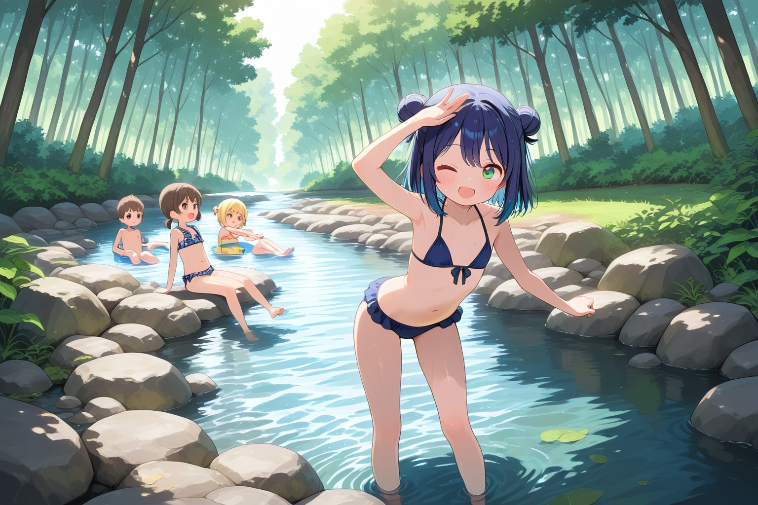 川遊び