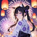 お団子に猫娘 3枚目