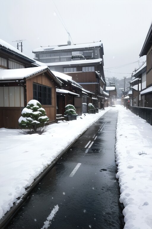 横浜港雪景色