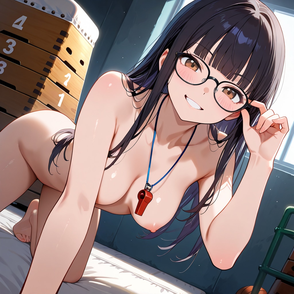 体育倉庫で四つん這い①