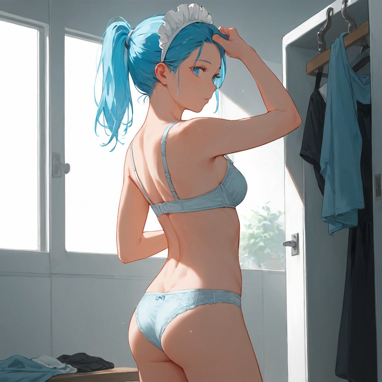 更衣室のメイドさん
