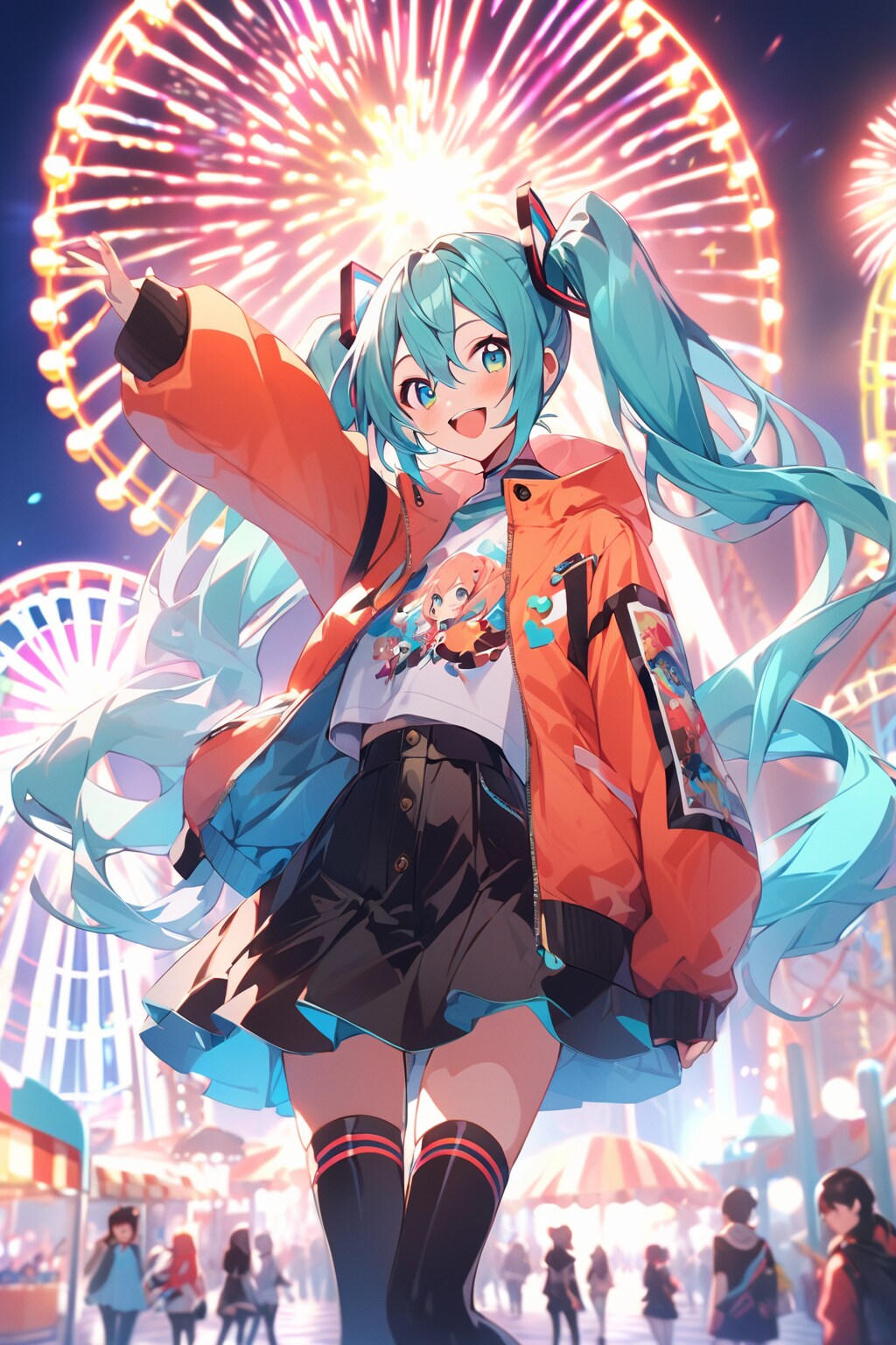 遊園地で遊ぶ | の人気AIイラスト・グラビア