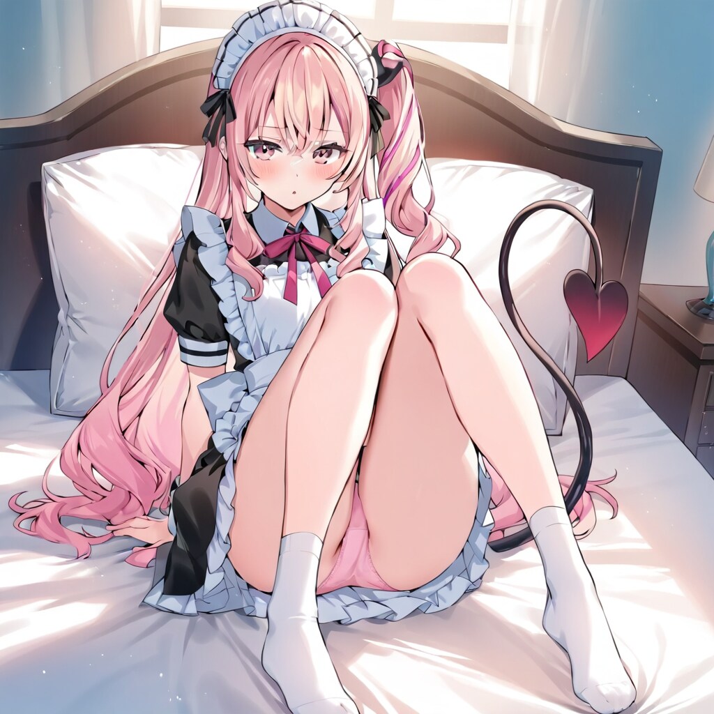 ピンク髪のメイドさん