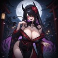 ゴシック系ファッション黒髪とオレンジ髪 8枚目