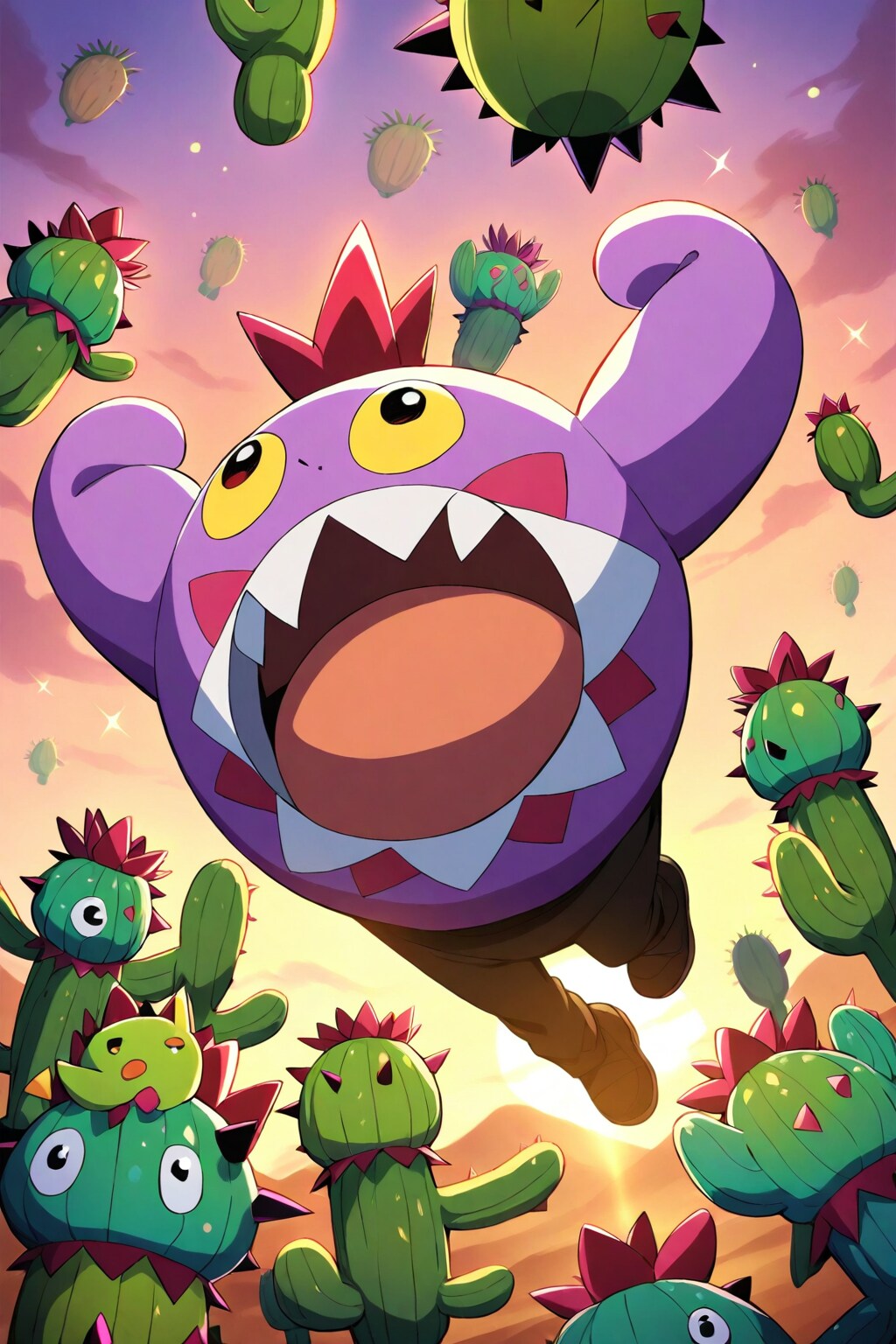 サボテンモンスター大量発生